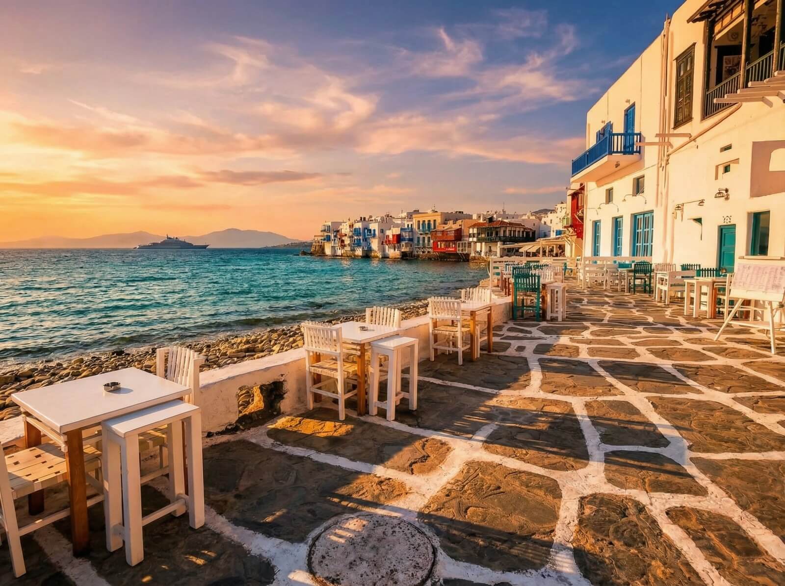 Mykonos Town whitewashed streets